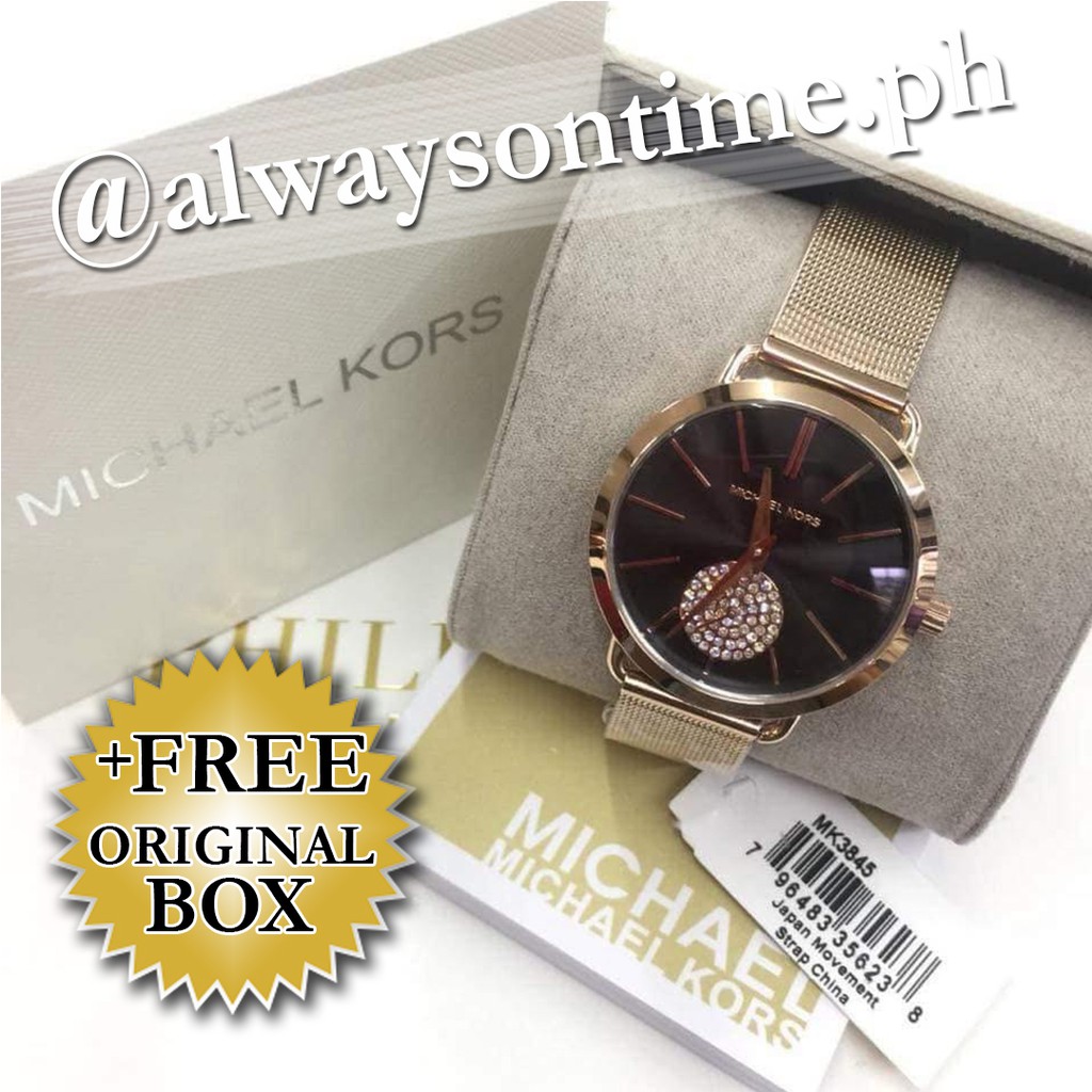 michael kors portia mesh watch