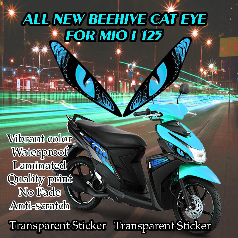 NEW BEEHIVE CAT EYE WINKER FOR YAMAHA MIO I 125/s Transparent Sticker