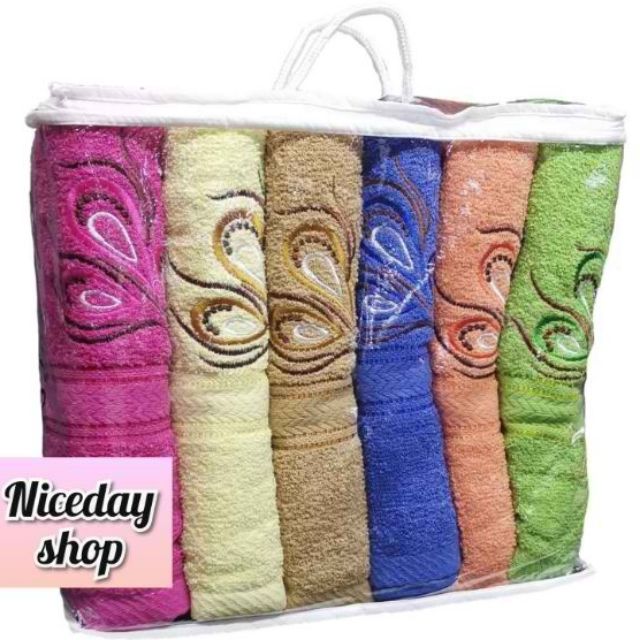 T Set Cannon Bath Towel Assorted Colors 6in1 70x140cm Shopee Philippines 2913