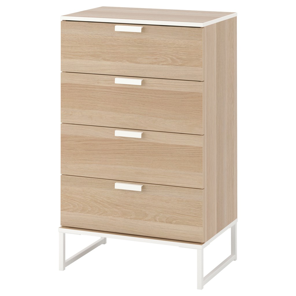 Ikea Trysil Chest Of 4 Drawers White Stained Oak Effect Shopee