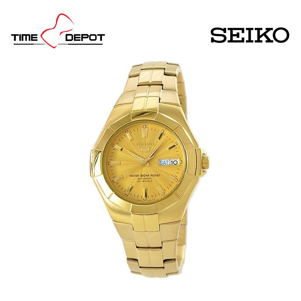 Seiko 5 SNZE32K1 Automatic Gold Stainless Steel Strap Watch For Men |  Shopee Philippines