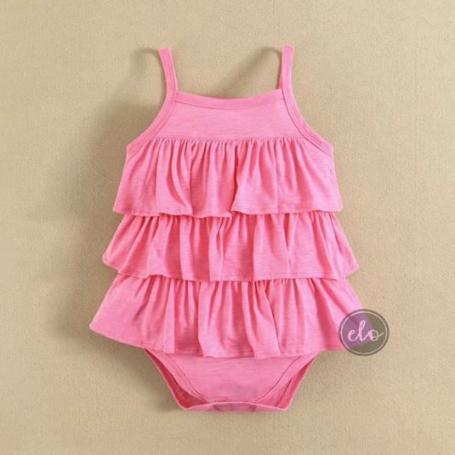 pink ruffle onesie