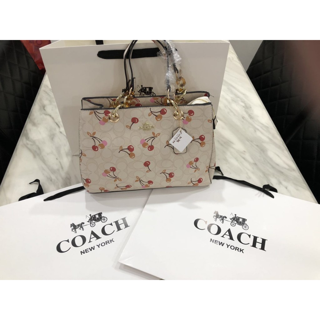 RPL COACH Hand bag and sling bag 2ways bag cherry design fashion | Shopee  Philippines