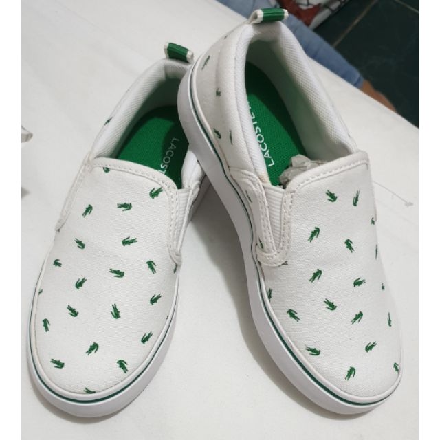 lacoste white green shoes