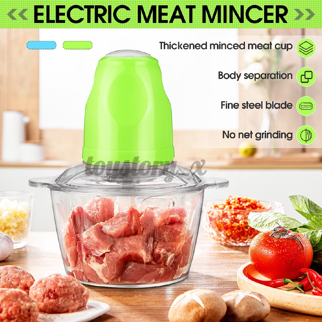 2L Big Capacity Automatic Powerful Meat Grinder Electric Food Processor  Slicer | Shopee Philippines