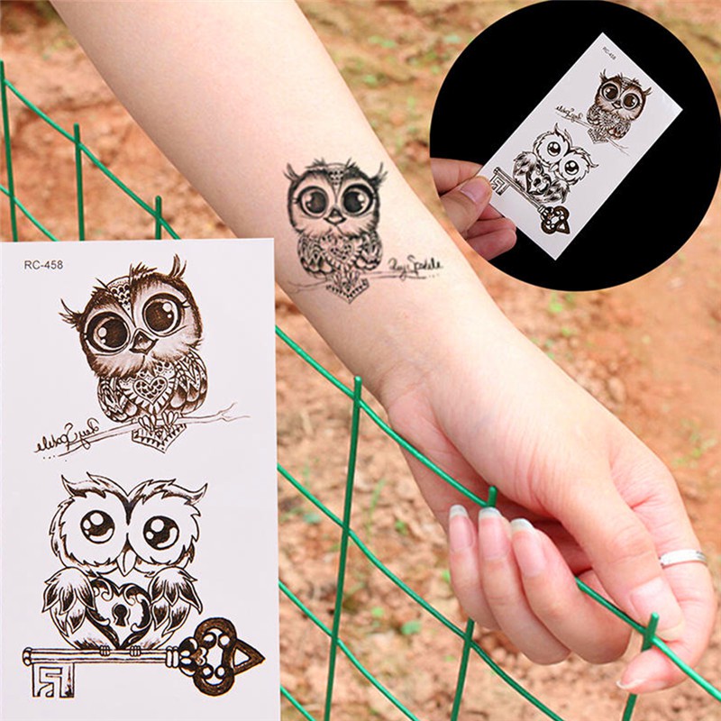 Owl Waterproof Temporary Fake Tatto Sticker Tattoo Water Transfer