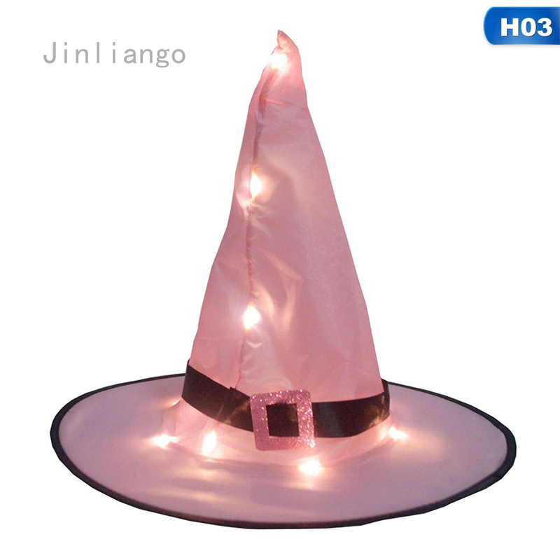 hanging lighted witches hats