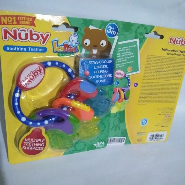 nuby soothing teether keys