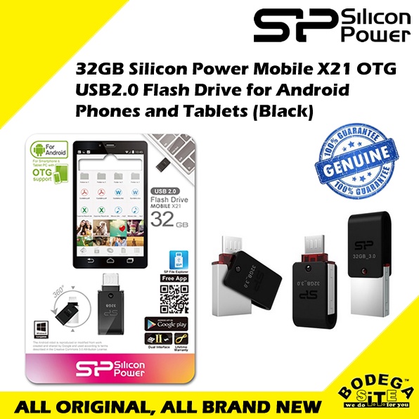 32GB Silicon Power Mobile X21 OTG USB2.0 Flash Drive for Android Phones