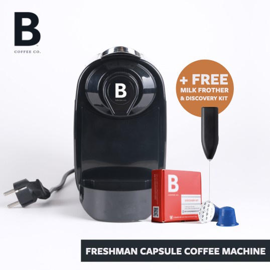 B Coffee Freshman Capsule Coffee Machine with FREE Capsules Discovery Kit + FREE Frother | Shopee Philippines