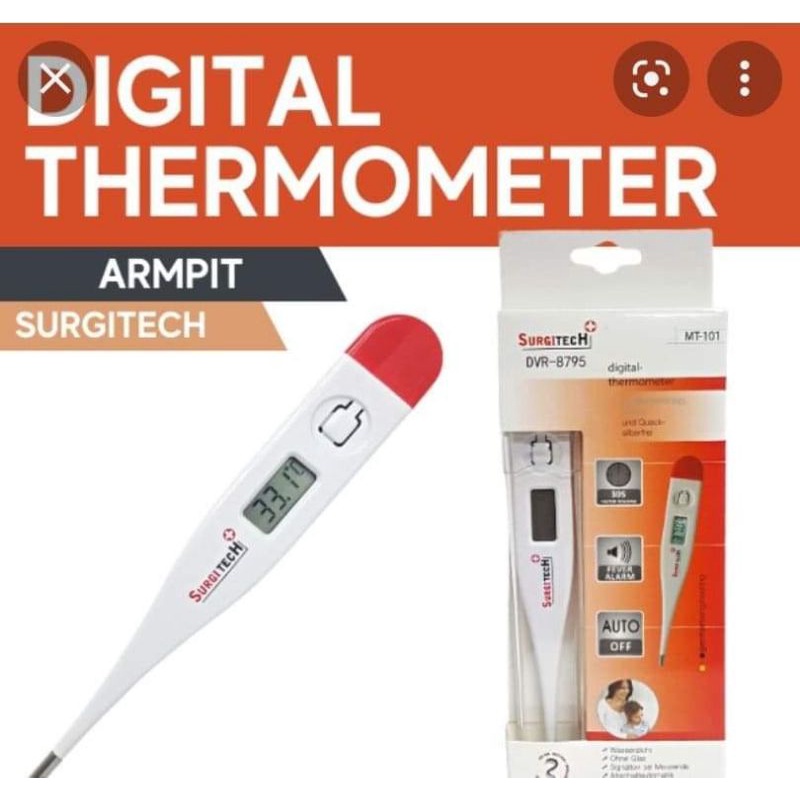 Surgitech Digital Thermometer MT101(w/ clear Hard Case) Shopee Philippines