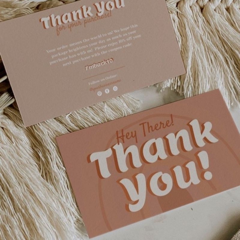 CUSTOMIZED THANK YOU CARD/BUSINESS CARD Shopee Philippines