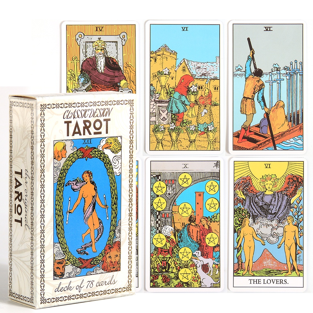 Classic Design Tarot Cards Deck With Guidebook Original Tarot Cards Deck Edward for New Beginner