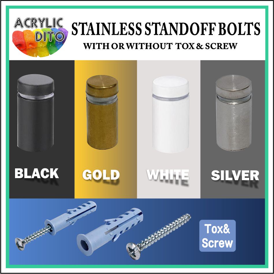 Stainless Stand Off Offs Standoff Standoffs Bolt Bolts Mount Sign