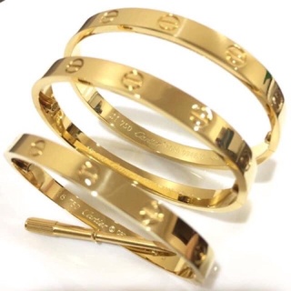 Stainless steel Cartier with screw bangle free  box #6