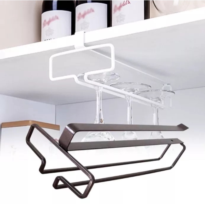 Wine Rack Glass Holder Hanging Bar Hanger Shelf Wine Glass Rack Stand