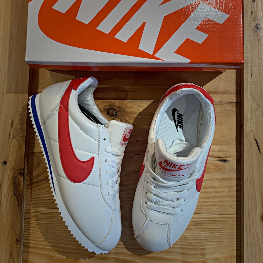 white red and blue nike cortez
