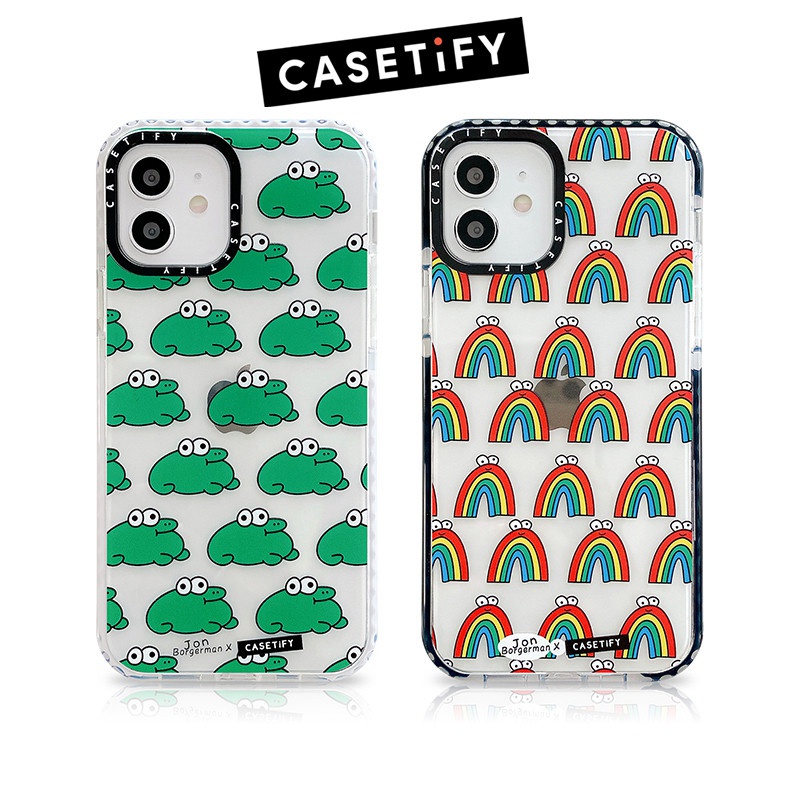 Casetify Cartoon Frog Rainbow Soft Silicone TPU Case Cover For iPhone 7