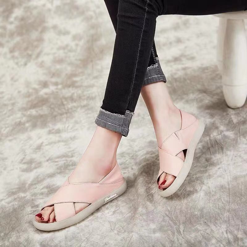 jvf new korean flat rubber sandals#d596(add one size) | Shopee Philippines
