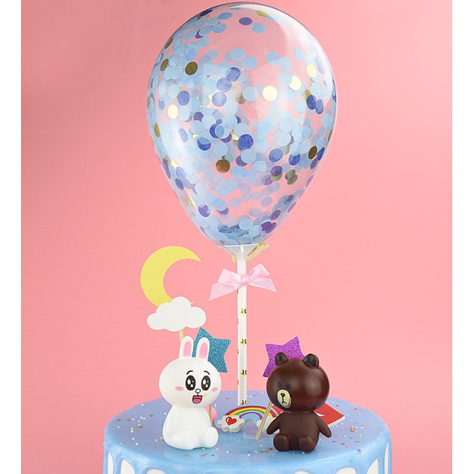 New creative birthday cake decoration balloon transparent Sequin Balloon Party