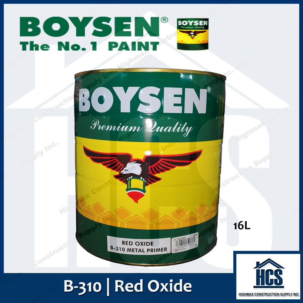 Boysen Metal Primer B-310 Red Oxide 16L/Pail/Tin | Shopee Philippines