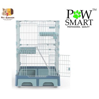 Cat Cage with Cat Litter Box all in one  LOW 3 LAYERS for cats