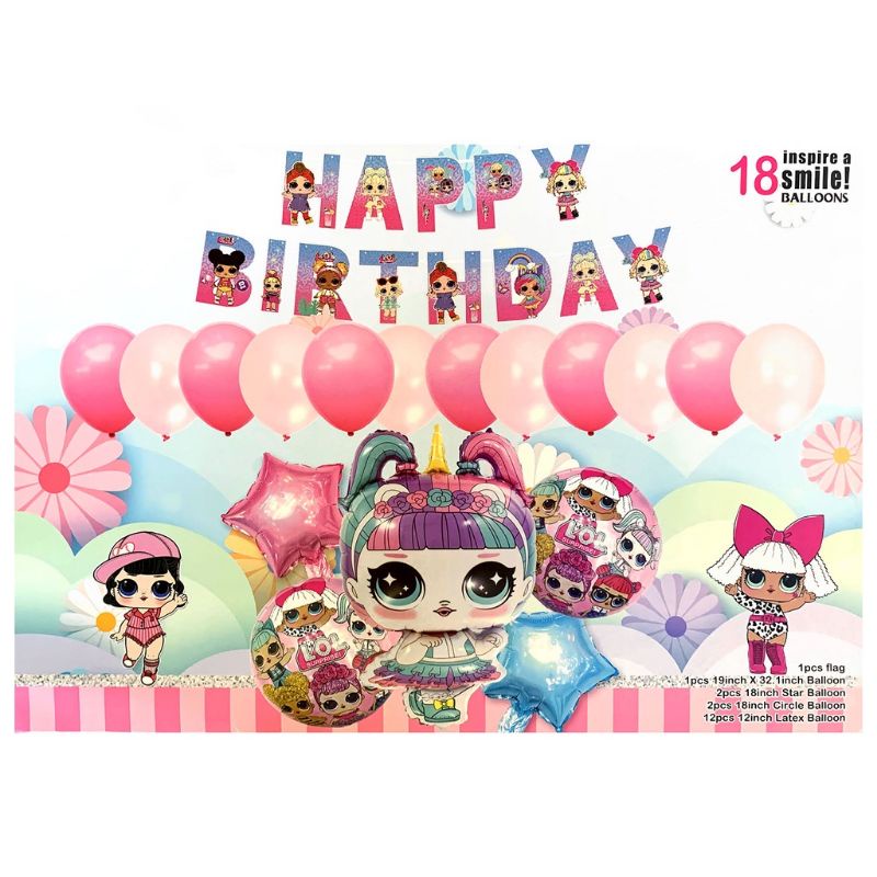 LOL Theme Happy Birthday Party Decorations Supplies Needs with Banner ...