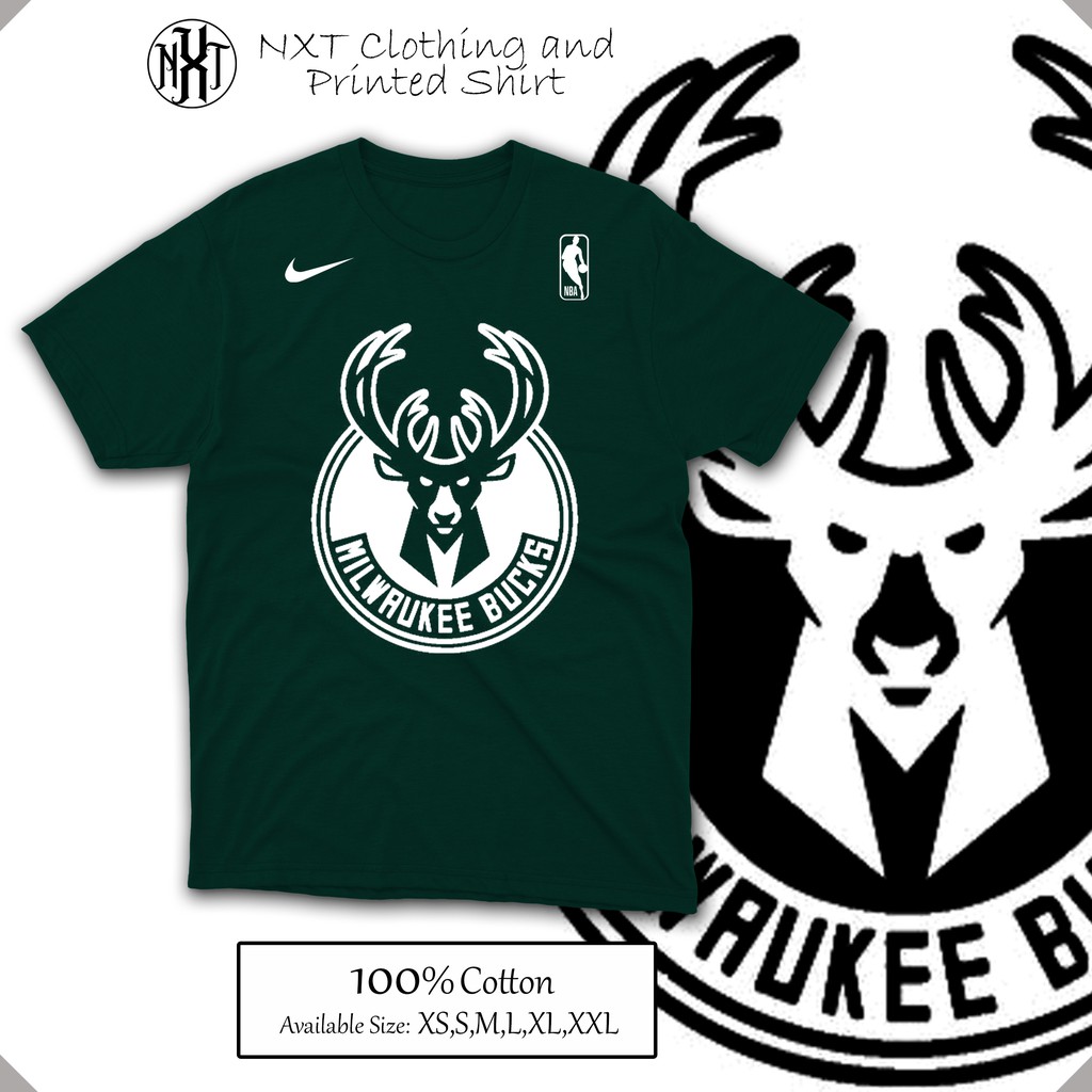 Nba Milwaukee Bucks Logo Design Shirt N3 Shopee Philippines