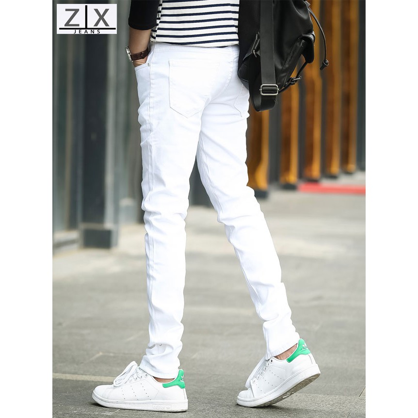 white casual jeans