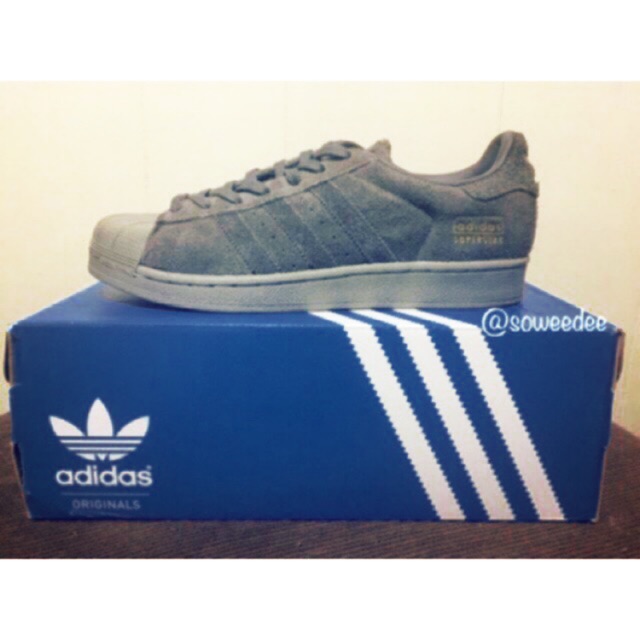 adidas superstar blue suede