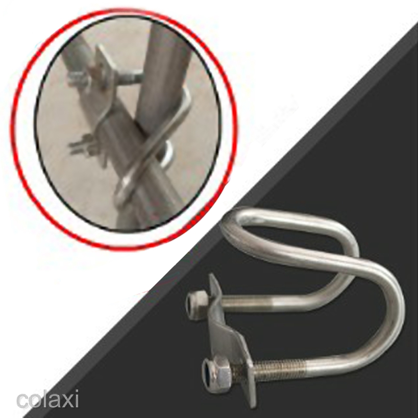 Open End Steel Pipe Clamp Clips 90 Degree Double U Bolt, Stainless