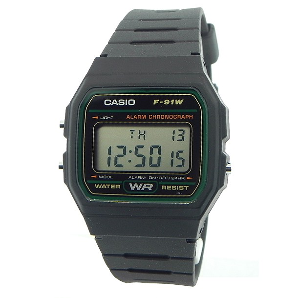 casio f91 green