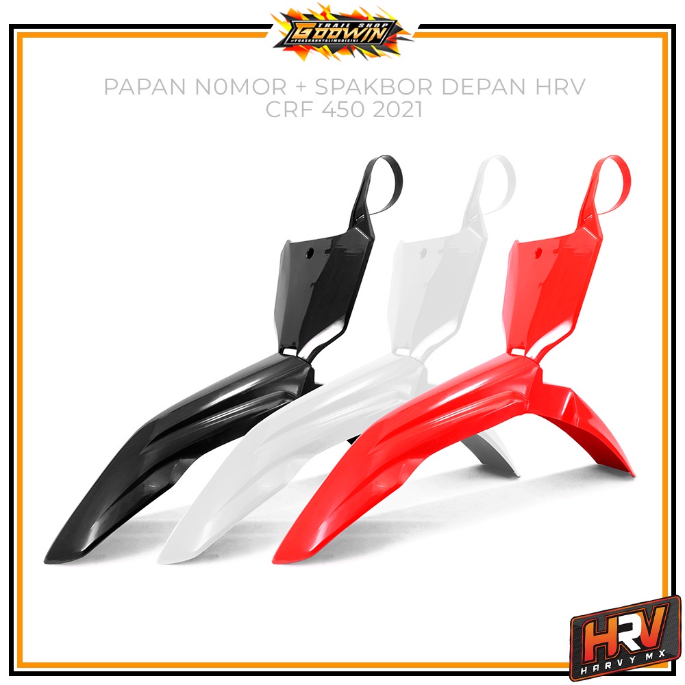 Sparkboard Front Fender Front CRF 150L 250 450R 2021 Number Plate Board ...