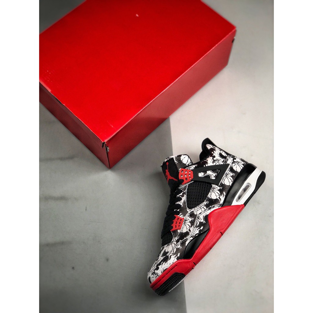 Original Nike Air Jordan 4 Tattoo AJ4 Basketball shoes Sports shoes For Men  shoes | Shopee Philippines