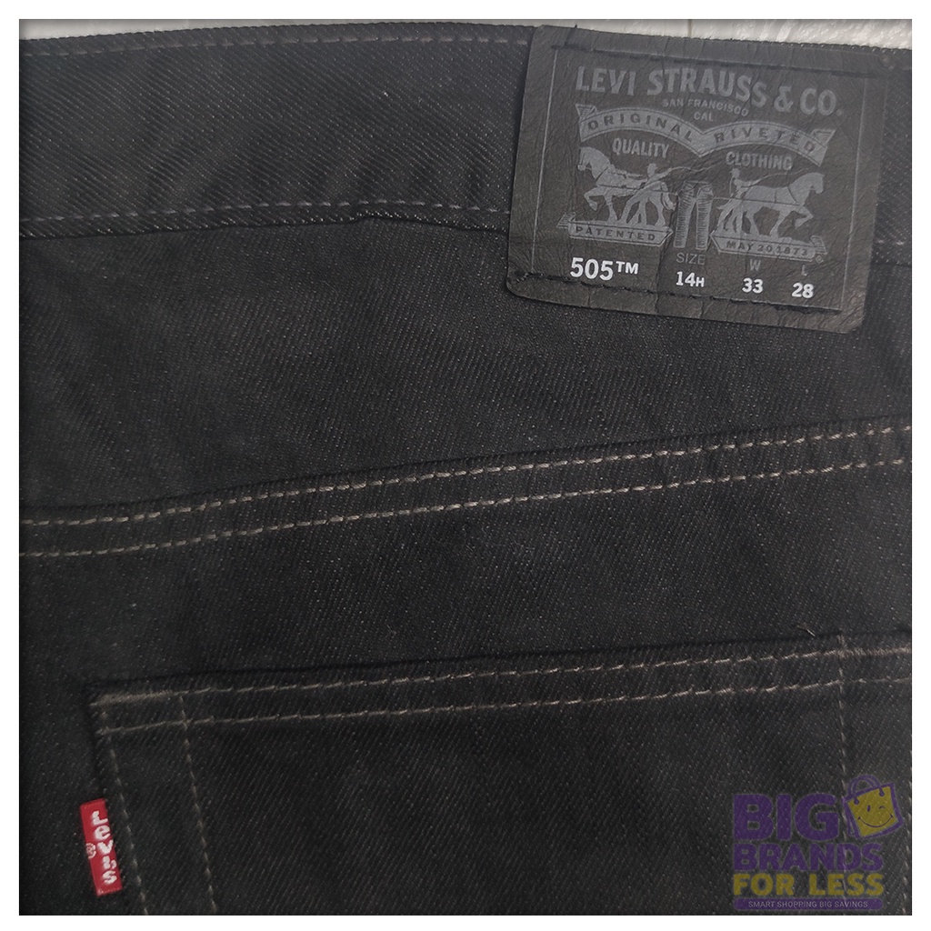 Levi'sⓇ 505 Men's Regular Fit Jeans - Black/Dark Wash -Size 33 on tag -  Actual Waistline:34/35 - US | Shopee Philippines