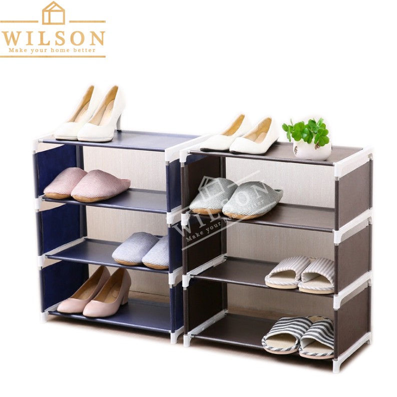 Wilson Zh1175 4 Layer Cloth Shoe Rack Organizer Shopee Philippines