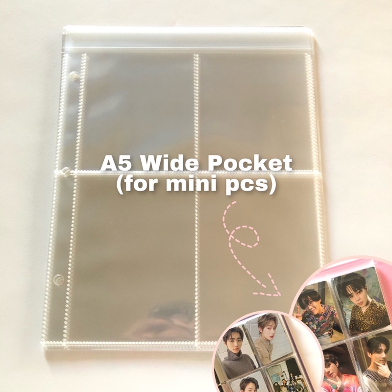 ONHAND A5 4Pocket Sleeves by 10pcs (perfect for Mini Photocard sized pcs 7x10cm) Shopee