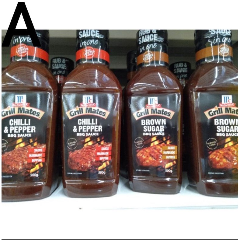 MCCORMICK CHILI & PEPPER BBQ SAUCE/BROWN SUGAR BBQ SAUCE 500G Shopee