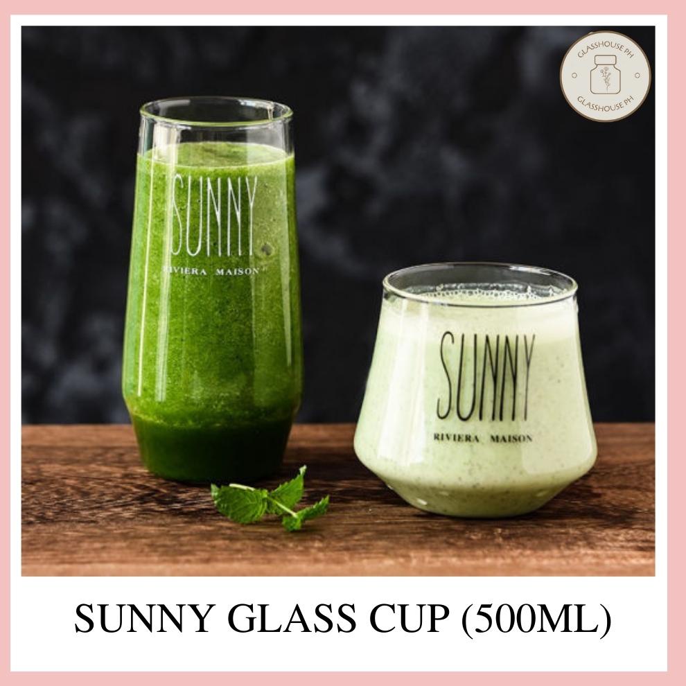 TRANSPARENT GLASS CUP / 500ML SUNNY GLASS CUP / MILK AND JUICE GLASS