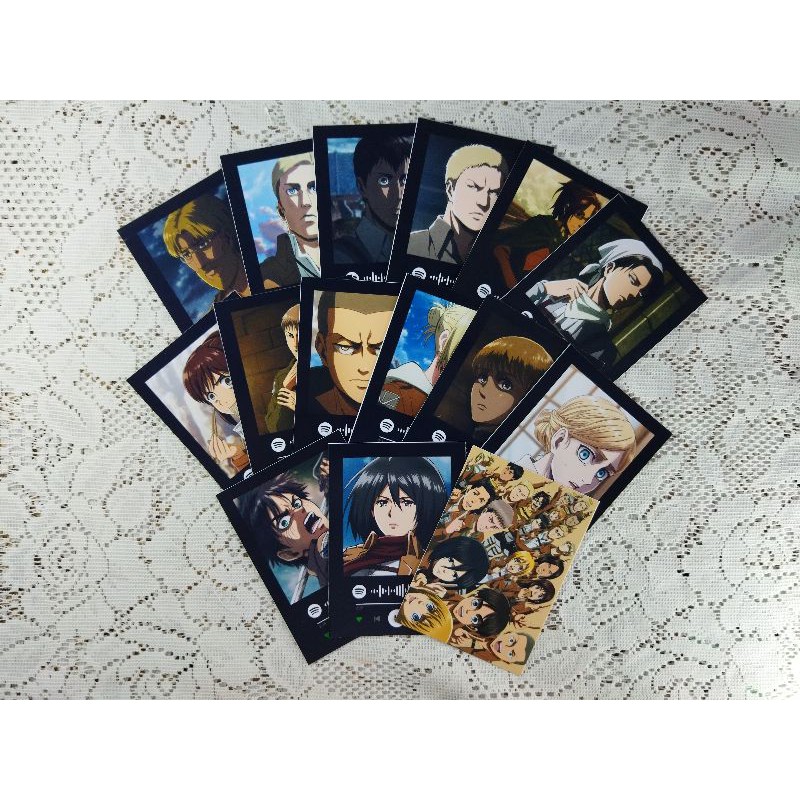 Wallet Size 1 Set Attack On Titan Card With Spotify Song Code Shinzo Wo Sasageyo Shopee Philippines