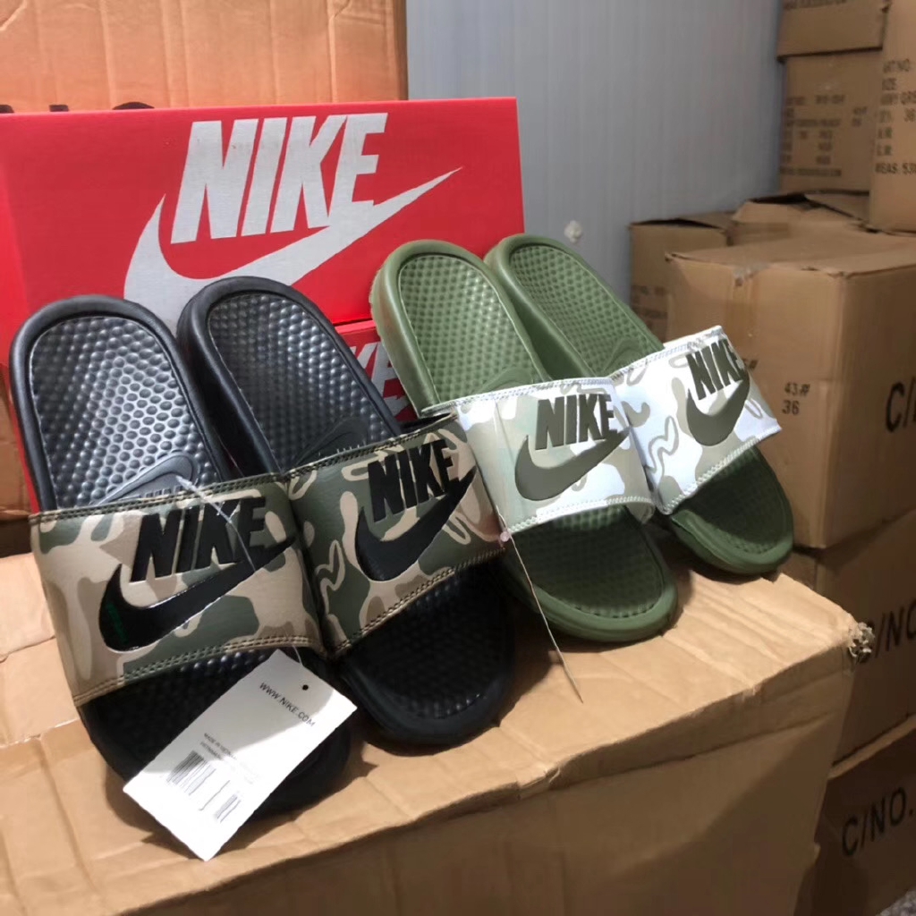 nike slippers camouflage