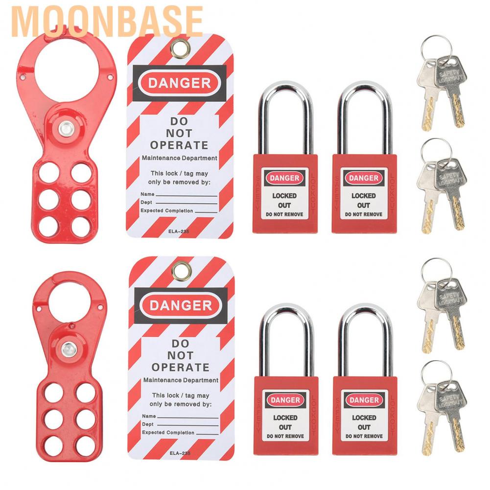 Moonbase Lockout Tagout Kit With Safety Hasp Padlock Loto Tag Keys ...