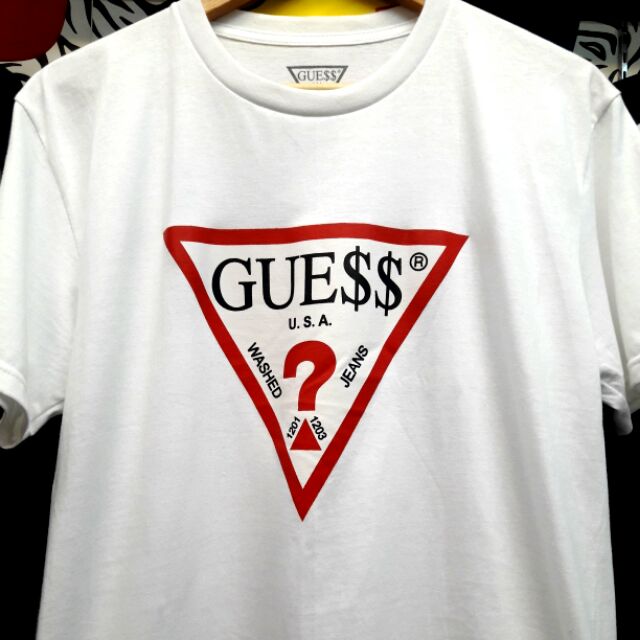 guess washed jeans t shirt
