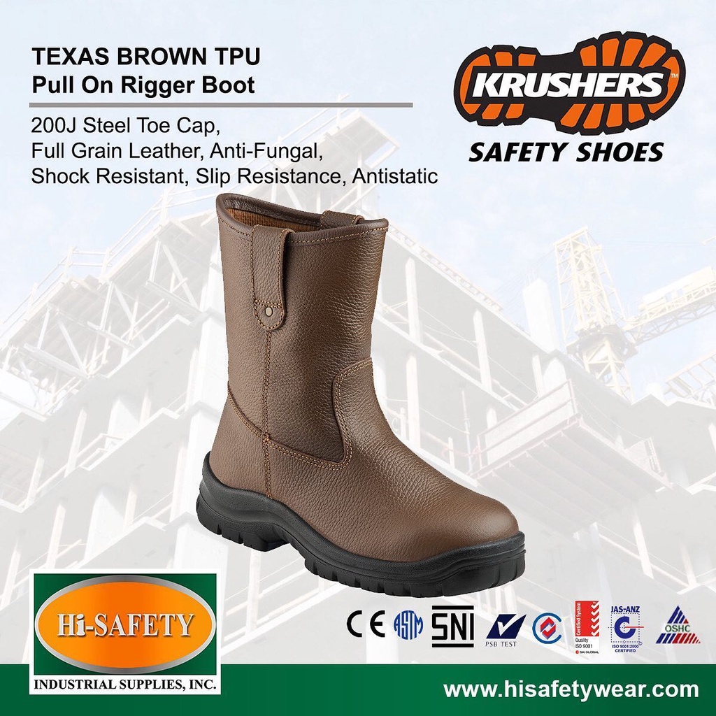 KRUSHERS SAFETY SHOES TEXAS BROWN Shopee Philippines