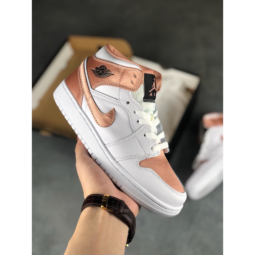 jordan 1 mid rose gold