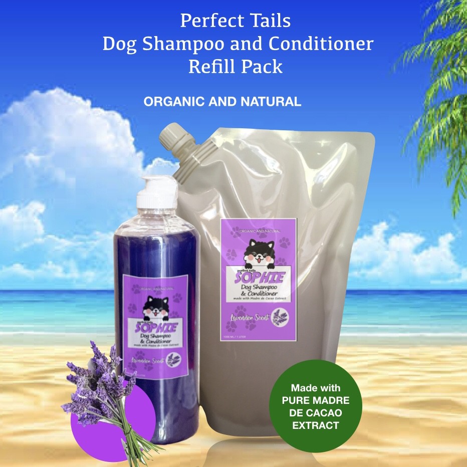 Perfect Tails Pet Shampoo for Dog and Cat Lavender Refill Pouch with PURE MADRE DE CACAO EXTRACT 1L #1