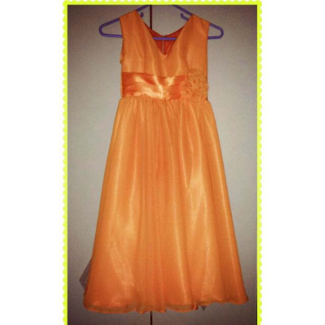 orange gown for kids