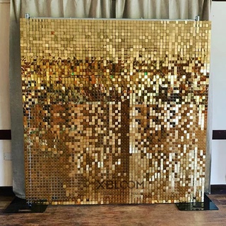 INS party wall stickers crystal Shimmer sequins 3D wall panel mirror ...