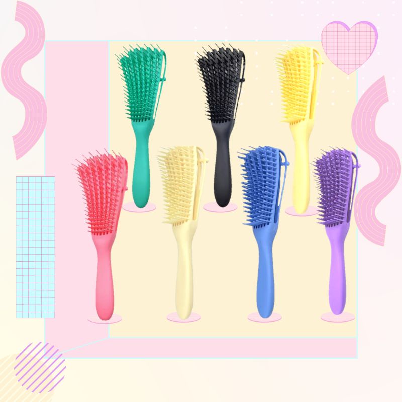 Com05 Curly Hair Detangler Reduce Frizz And Massage Scalp Brushes