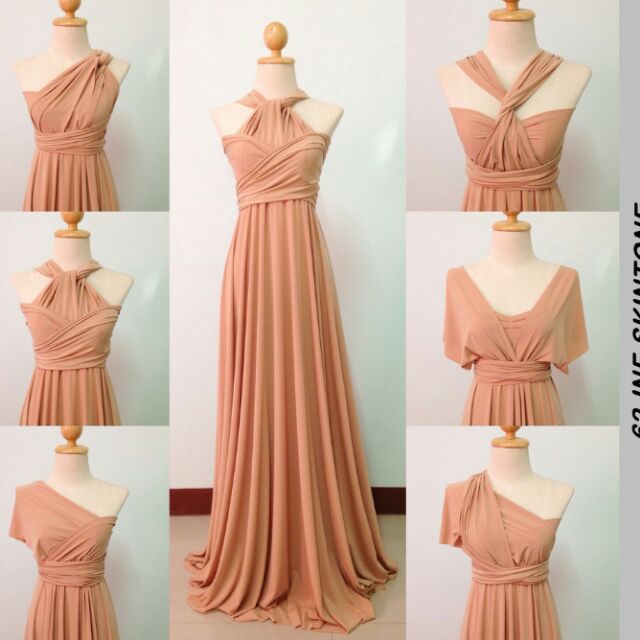Skintone Infinity Dress | Shopee 